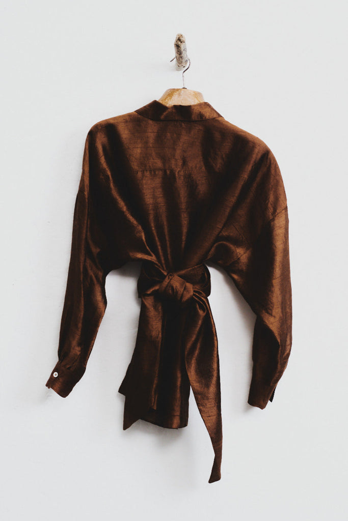 Caramel Dupion Ren Blouse –