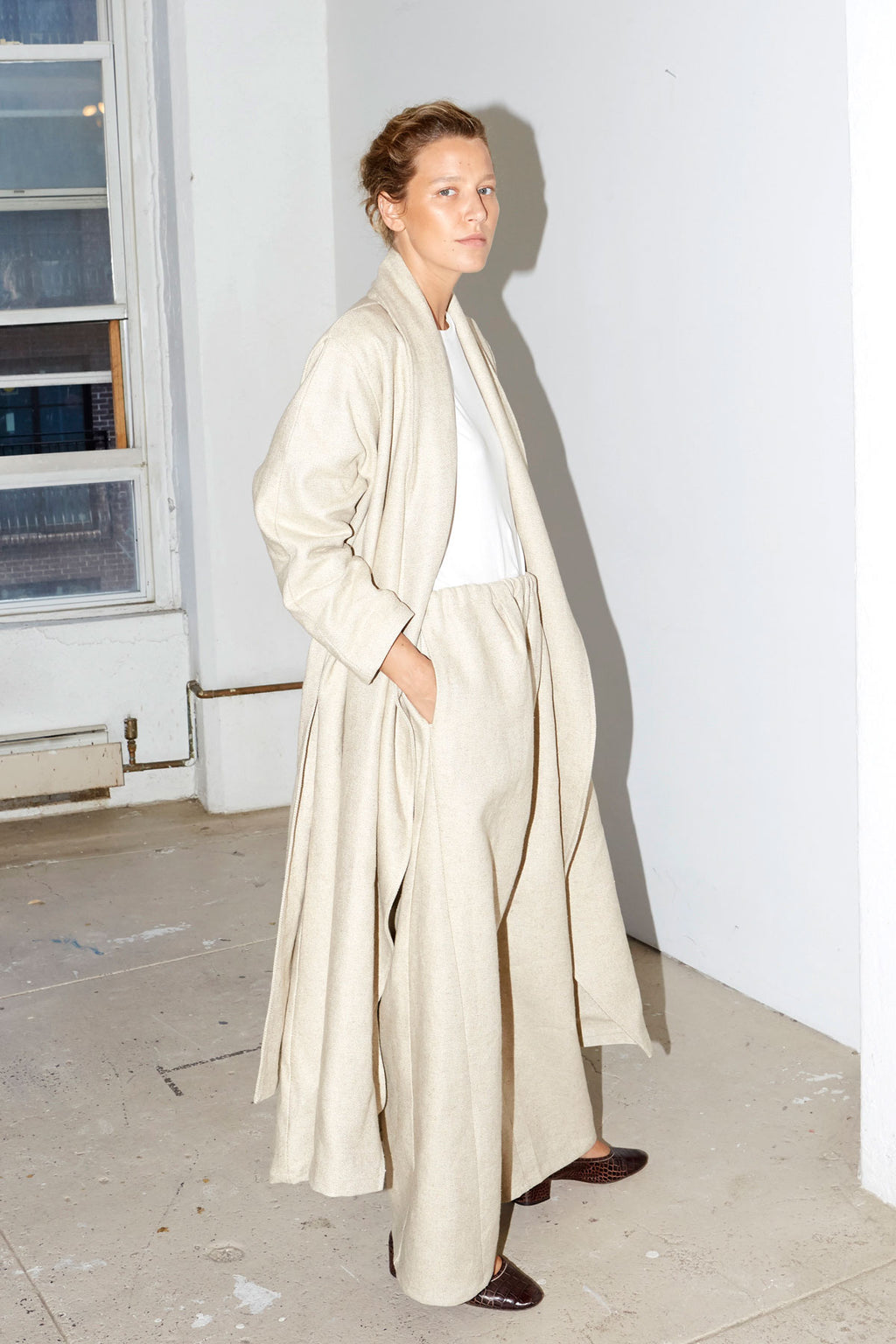 Sand Heavy Linen Trench