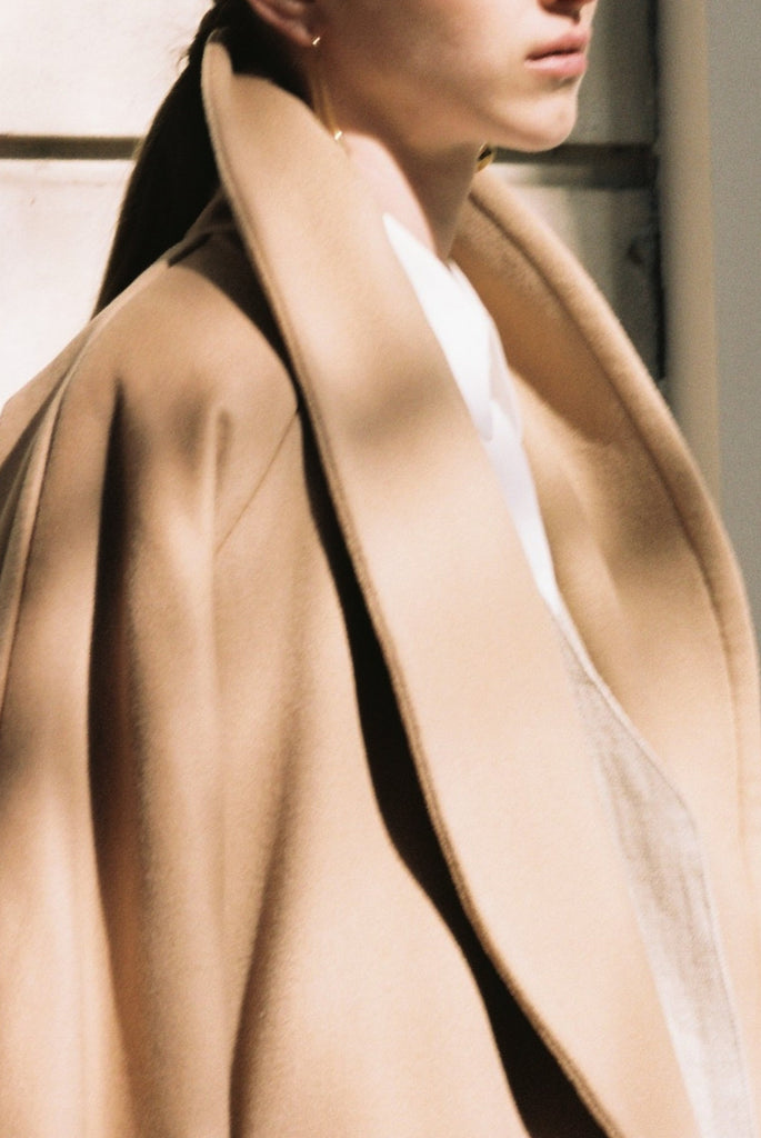 Camel Cashmere Wool Cabana Jacket –