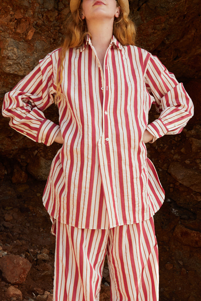 Terra Red Morus Stripes Pablo Shirt –