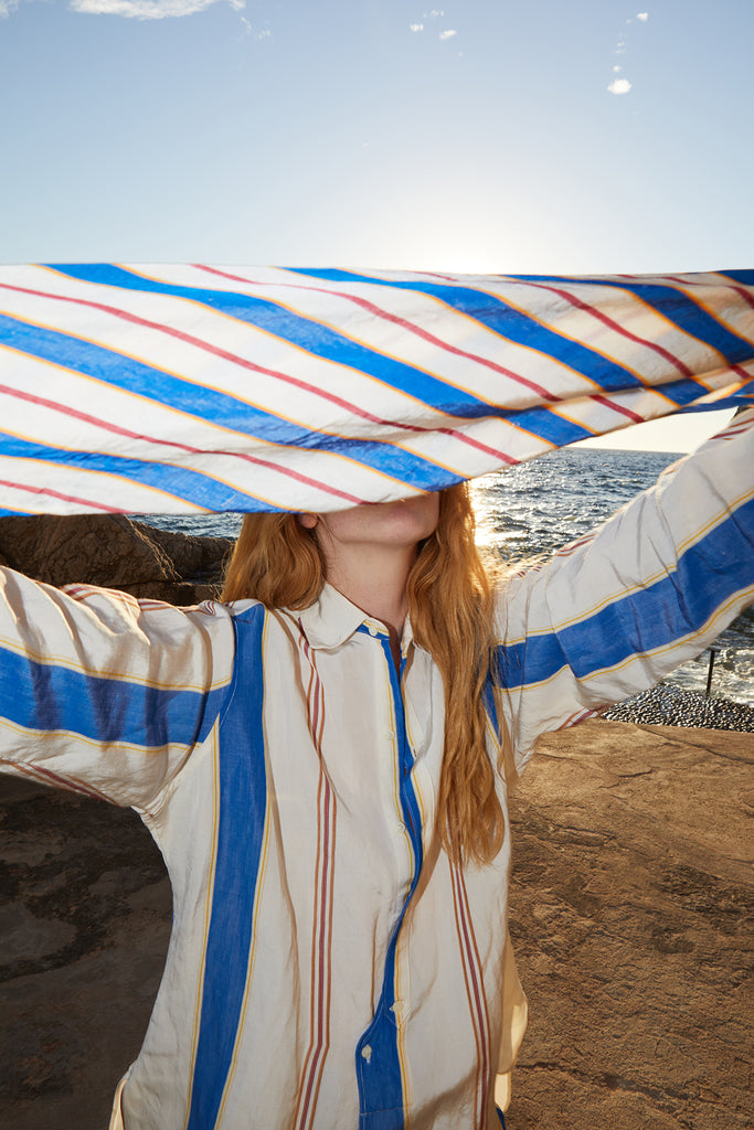 Terra Klein Blue Stripes Scarf –