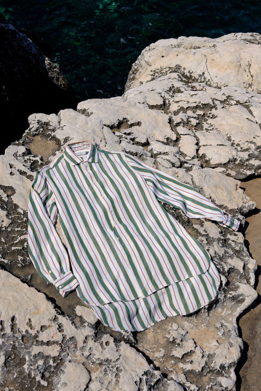 Terra Olive Stripes Pablo Shirt