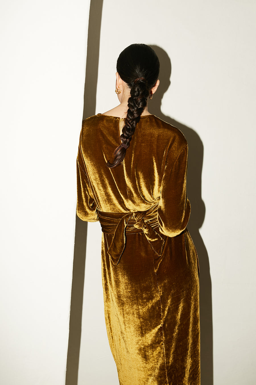 Oro Silk Velvet Ava Dress