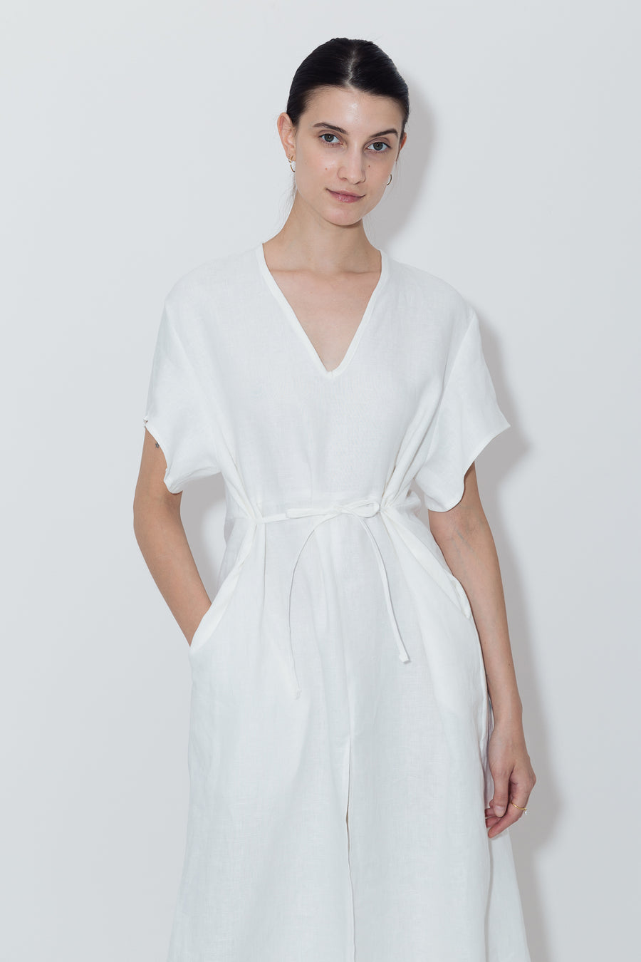 White Linen Lluc Dress