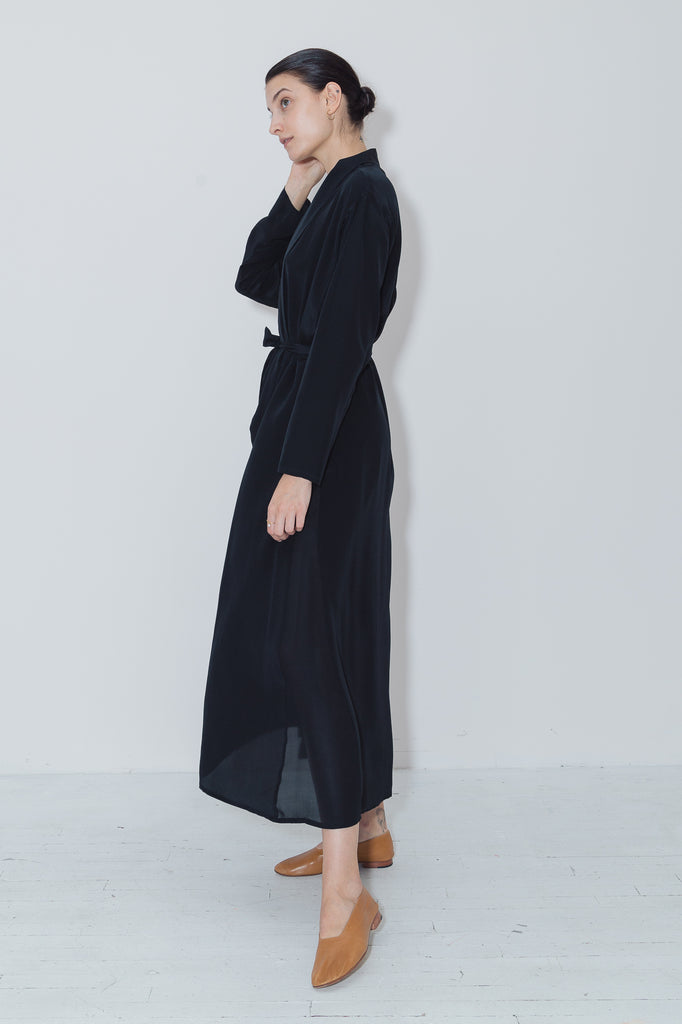 Black Kimono Robe Dress –