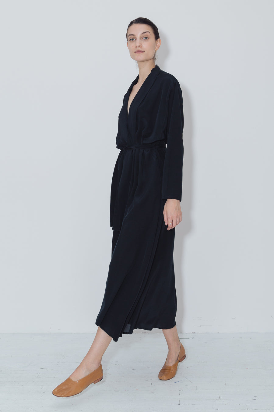 Black Kimono Robe Dress DATURA Black Kimono Robe Dress DATURA