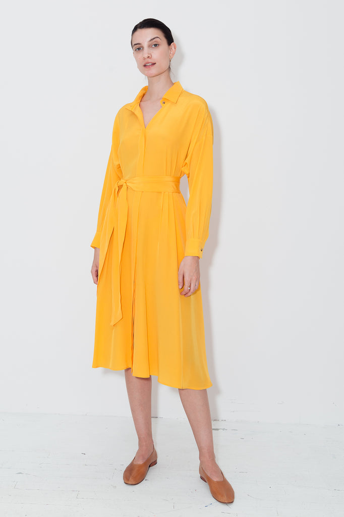 Citric Orange Shirt Dress – DATURA