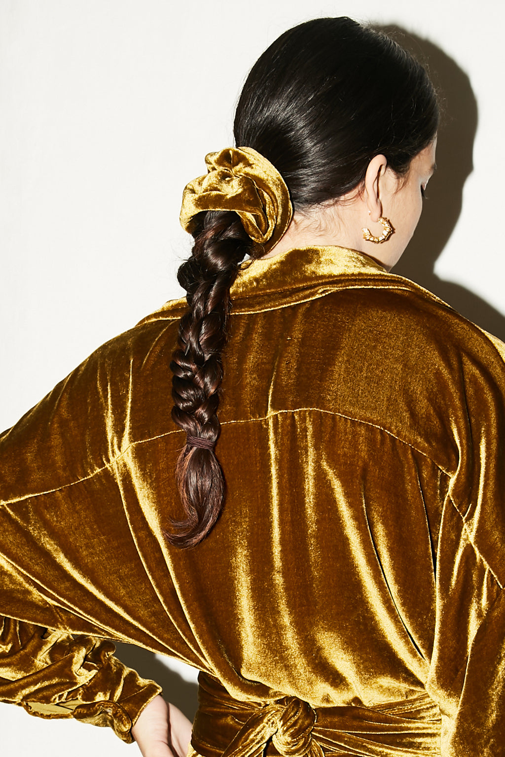 Oro Silk Velvet Scrunchie