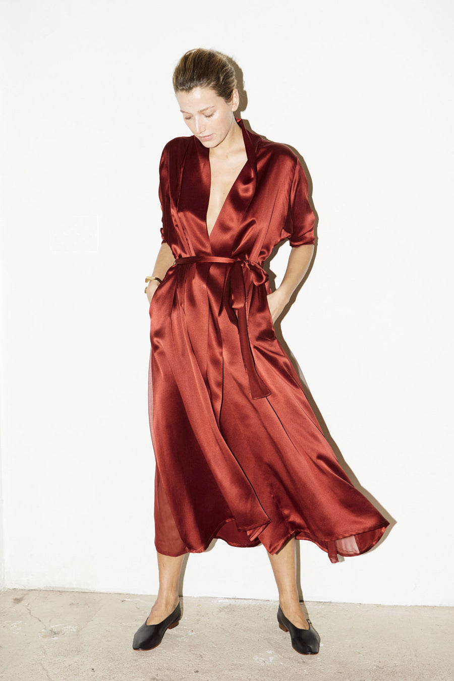 Ruby Red Kimono Robe Dress