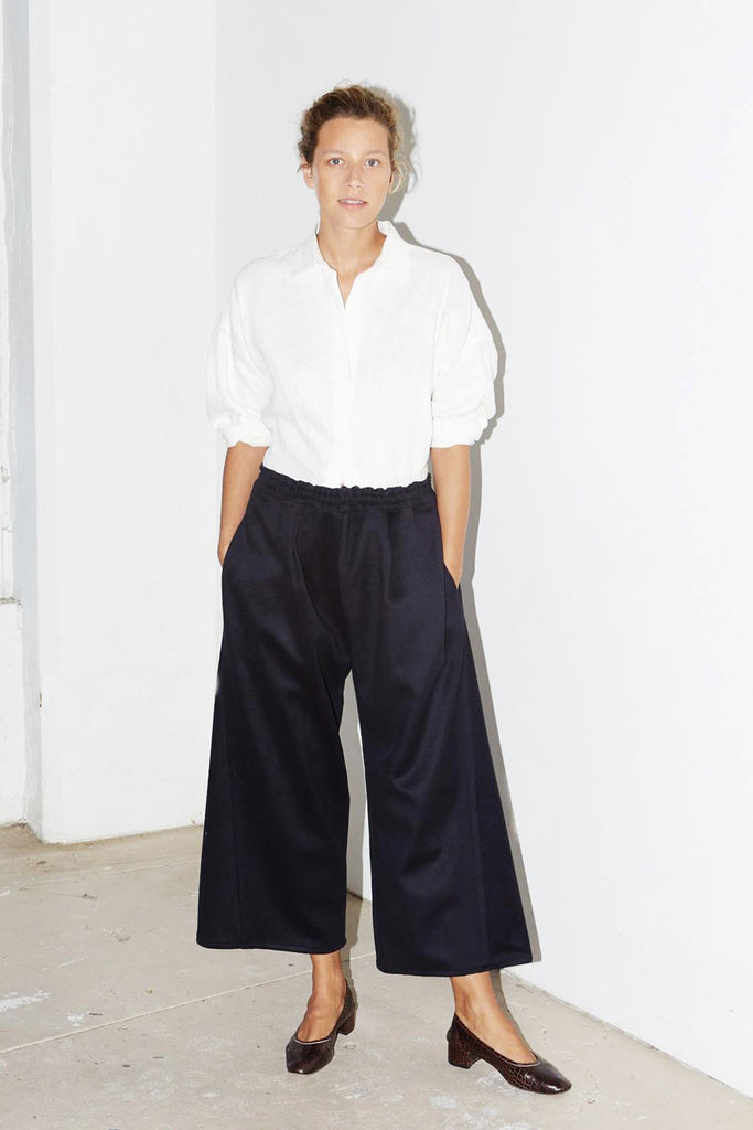 Night Blue Wool Karate Pants –