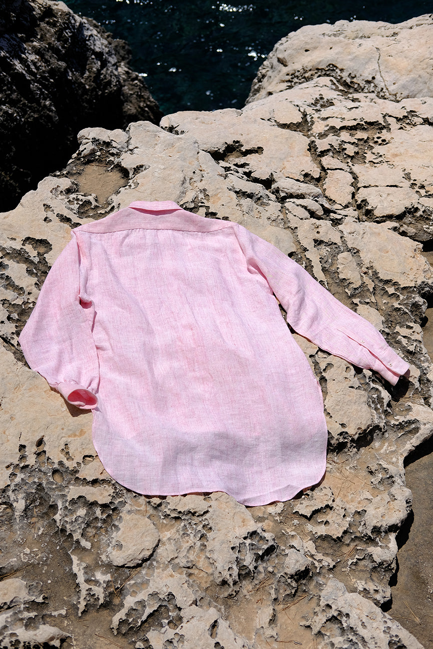 Terra Pink Linen Pablo Shirt
